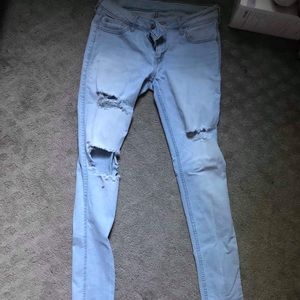 Hollister light blue skinny jeans